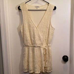 Ivory lace romper